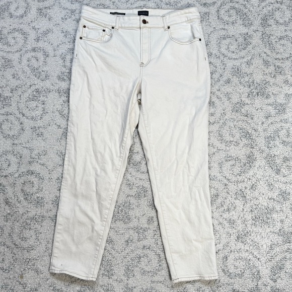 Talbots Everday Relaxed Jean Size 12 Slim Ankle Jean Stretch Denim Cotton Blend - Picture 1 of 14